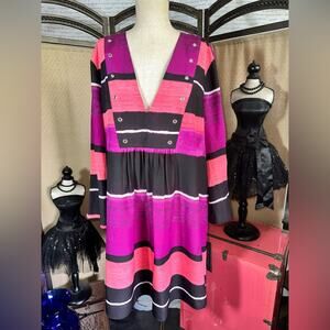 Ivanka Trump Dress CoverUp Purple Black NWT L/XL